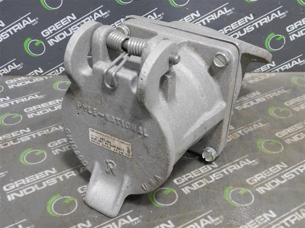 Pyle-National Company KRC-460 Quelarc Receptacle 60 Amp 600VAC 250VDC 4P 4W Used