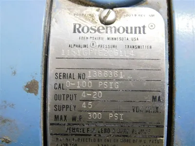 USED ROSEMOUNT ANALYTICAL 1151GP7E22B1L4