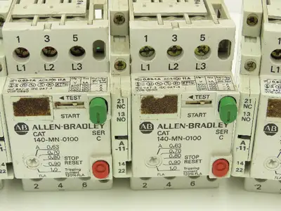 Allen Bradley 140-MN-#### Manual Motor Starter 3PH 600VAC Mixed Lot of 16