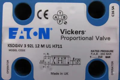 NEW EATON KSDG4V-3-92L-12-M-U1-H711 HYDRAULIC VALVE KSDG4V392L12MU1H711