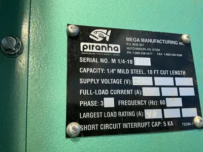 Used PIRANHA _UNKNOWN_ Power Squaring Shears (Inch) Ohio US | HGR 24 #1345422