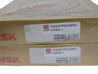 NEW NSK 7020A5TRDUHP4Y ANGULAR CONTACT BEARING SET OF TWO SEALED