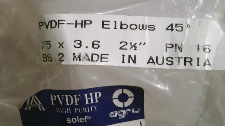 New | in-Stock ARGU ARGU D75 X 3.6 45 DEGREE ELBOW PN16 PVDF HP LOT OF Medical Equipment - Other Arizona US | ASSET CONVERSION SPECIALISTS, INC. #307970