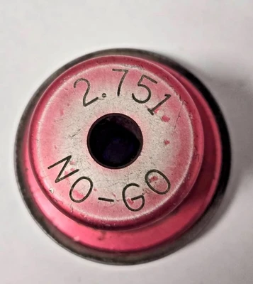 Tungsten Carbide Plug Gage 2.751" No Go Inspection Measurement