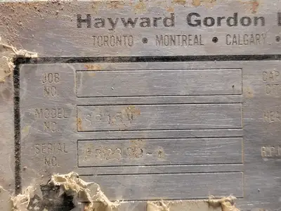 USED HAYWARD GORDON SP15N
