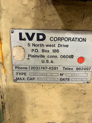 1984 LVD Challenger 25 Sheet Metal Fab Equipment | Global Machine Brokers, LLC (4)