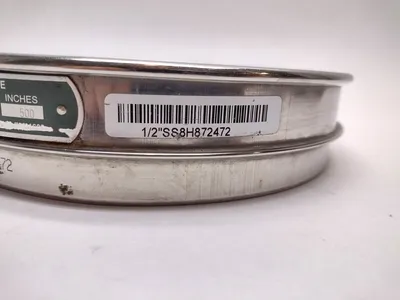 1/2"SS8H955400 | Advantech  1/2" Stainless Steel 8" ASTM E11 Test Sieve HALF Height - Used