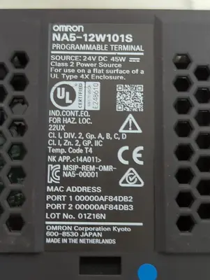 Used OMRON NA5-12W101S Industrial Controls Ohio US | Surplus Asset Holdings #1399640