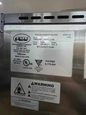 Used FWE Used FWE PHTT-12-SB Humidified Heated Holding Cabinet 220V - SB2 Hot Food Warming, Holding, & Transport Cabinets Illinois US | Falcon Restaurant Supply #1373521