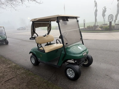 (1) 2019 E-Z-Go EFI golf cart with a Kawasaki gas engine, model 657061G01, includes canopy, fold-dow...