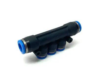 USED FESTO PNEUMATIC PUSH-IN MULTIPLE DISTRIBUTOR FITTING