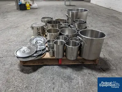 N/A Lot of Stainless Steel Pots
