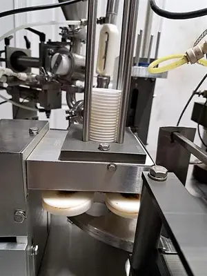 Quality Cup model QC-8 Rotary Cup Filler & Sealer