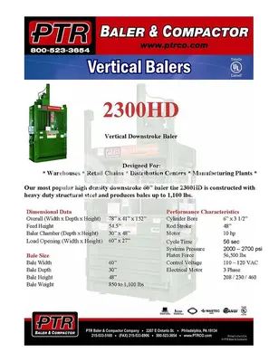 USED 2023 PTR 2300HD