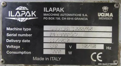 Used ILAPAK CARRERA 10 Flow Wrappers Illinois US | Aaron Equipment #496333