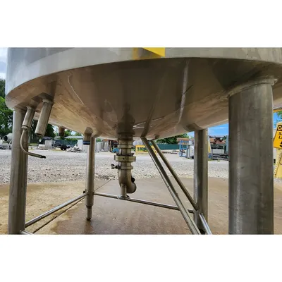 Used APV Crepaco Stainless Steel Jacketed Sweep Scraper Mix Tank - 400 Gallon