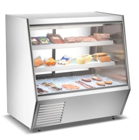 171-0019 72” Fresh Meat & Seafood Self Contained Full Service Display Cooler