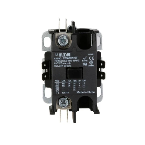 Eaton C25ANB125T Definite Purpose Contactor, Quick, 25A, 277 Vac [New]