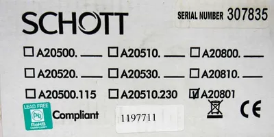 NEW SCHOTT A20801 POWER SUPPLY 20801
