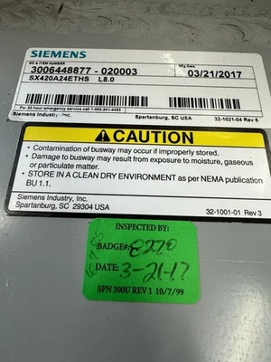 Used Siemens SX420A24ETHS Electrical Boxes California US | Davliegogo LLC #1705604