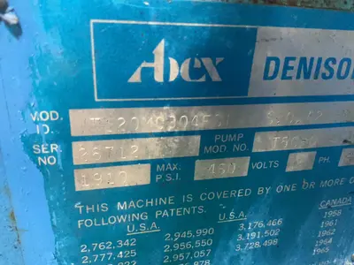 Used APEX DENISON WT120MC304FS1 C-Frame Presses Ohio US | HGR 24 #1496370