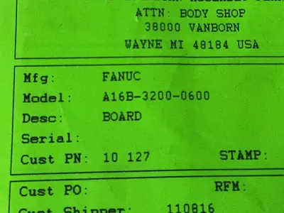 Used FANUC A16B3200060 Printed Circuit Boards (PCB) Ohio US | HGR 24 #1545322
