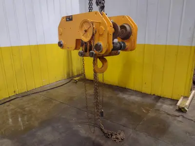 10 TON HARRINGTON MODEL #SHB100 CHAIN HOIST & TROLLY: YOBRO #25080