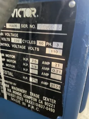Used VICTOR 1640B Engine Lathes California US | Wheeler Machinery Sales #1509536