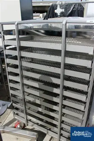 Used N/A Cart with Trays. 36" x 20", S/S Drying Oven California US | Federal Equipment Company #126113