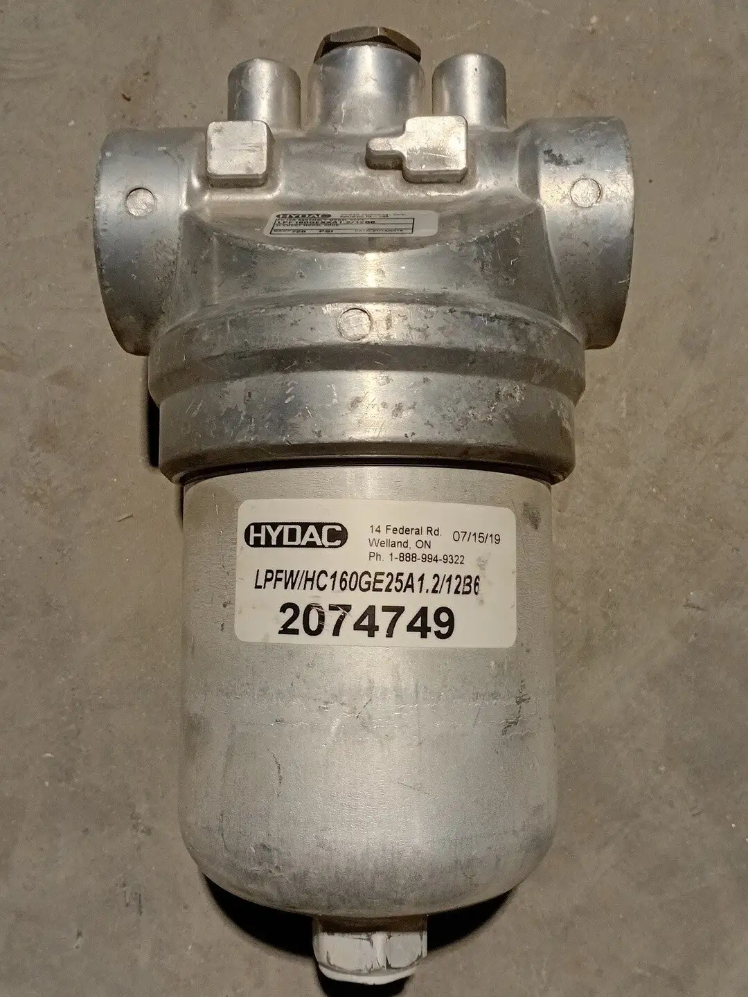 NEW 2019 HYDAC LPFW/HC160GE25A1.2/12B6