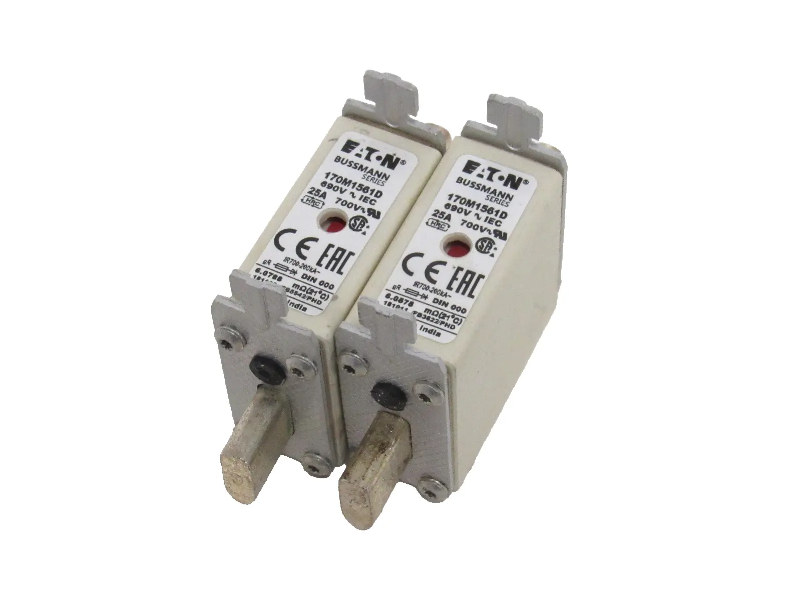 NEW LOT OF 2 EATON 170M1561D FUSE 25A