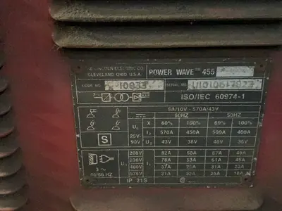 USED LINCOLN ELECTRIC POWER WAVE 455