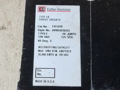 USED CUTLER-HAMMER EB1020