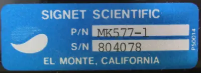NEW SIGNET SCIENTIFIC MK577-1 POWERED FLOW METER MK5771