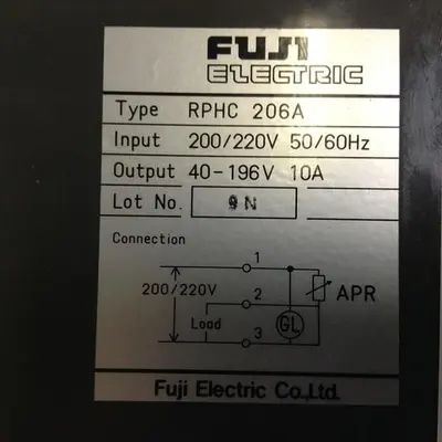 USED FUJI ELECTRIC RPHC 206A