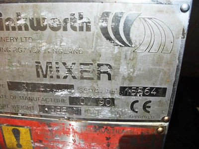 200L Winkworth S/S High Speed Tee Arm Paddle Shear Mixer Type RT200 7.5 Kw