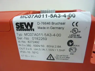 USED SEW EURODRIVE MC07A011-5A3-4-00