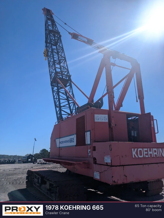 Used 1978 KOEHRING 665 Crawler Cranes Alabama US | Proxy Equipment #1567990