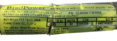 NEW BRADPOWER CC4030K17M500G POWER CABLE 150FT