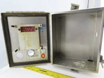 Hoffman Wall Mount Electrical Enclosure JIC 10"x 8"x 4" Stainless Steel