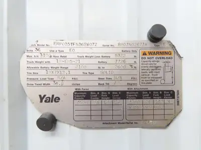 Yale SS3.00-4.50.1067-506250531 Forklift Side Shift 20" Class 3 Fork 42" Chassis