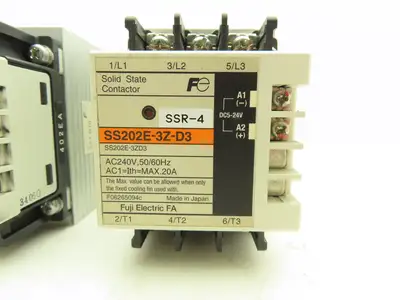 Fuji Electric SS302E-3Z-D3 Solid State Contactor Relay 240VAC 60Hz .3A Lot of 2