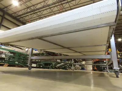 70"x 16' 9" Stainless Portable Incline Conveyor Mattop Belt Food Grade *No Drive