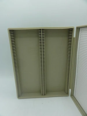 (12) Heathrow Scientific 100 Slot Microscope Slide Box Storage, Colors Vary, Writing On Some