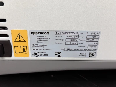 Used Eppendorf 5430R Lab Centrifuges Missouri US | BioLabTek #1366041