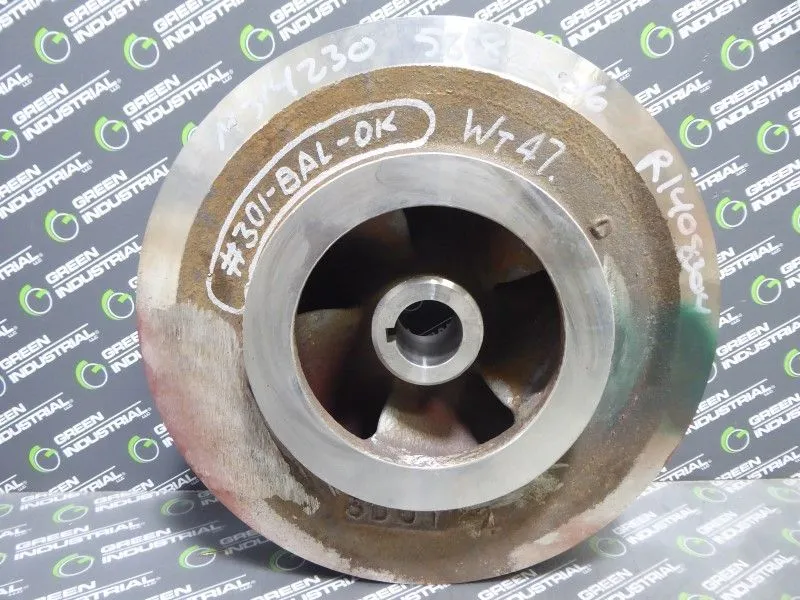 Weir Hazleton Impeller 13" OD 5.5" ID top 1.5" ID bottom for Hazleton Pump Used