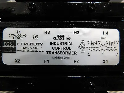 EGS E150E Hevi-Duty Industrial Control Transformer .150 KVA Insul Class 105 Used