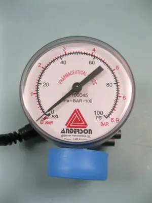 NEW Anderson 1 1/2" Tri-Clamp 100 PSI Sanitary Wired Diaphragm Pressure Gauge E8