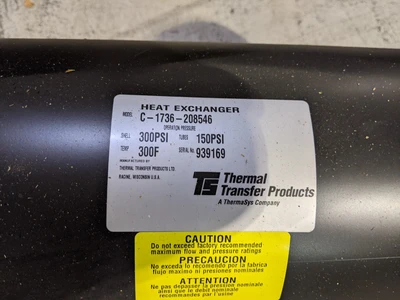 Thermal Transfer Products Heat Exchanger C-1736-208546