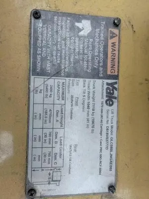 Used YALE GLC080LJNGAE088 Misc Forklifts Pennsylvania US | Global Equipment International, LLC #185435